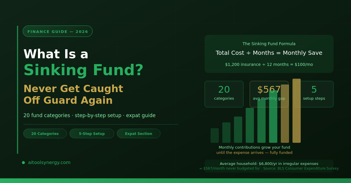What is a sinking fund and how to set one up — 20 categories 2026 guide